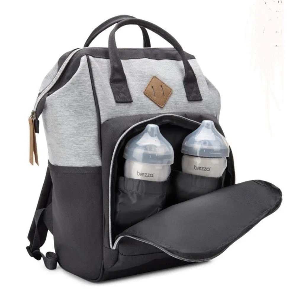 Baby Boom Gear Access Gray Backpack Diaper Bag